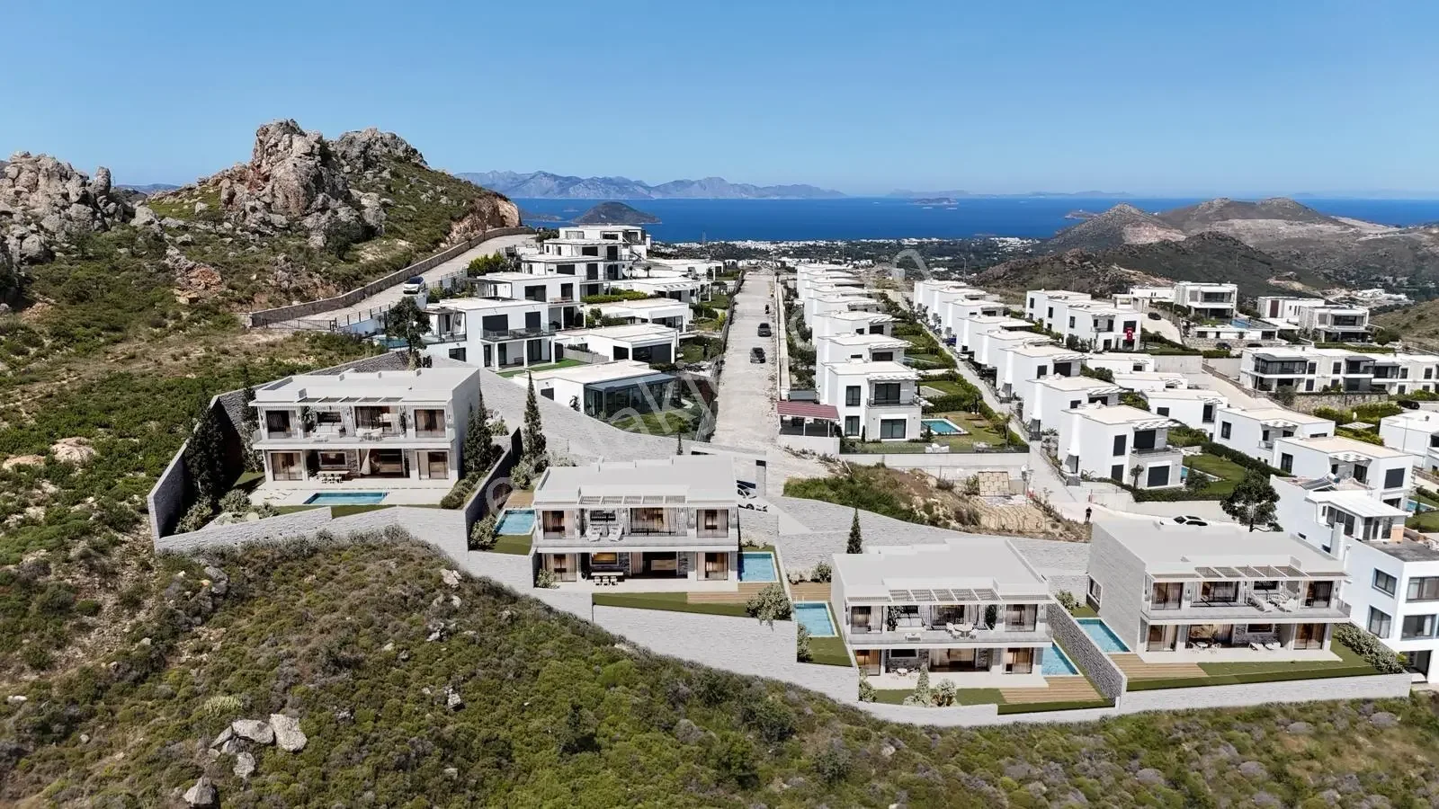 3+1 Flat Flats with Private Pool and Full Sea View in Yahşi!, photo 4