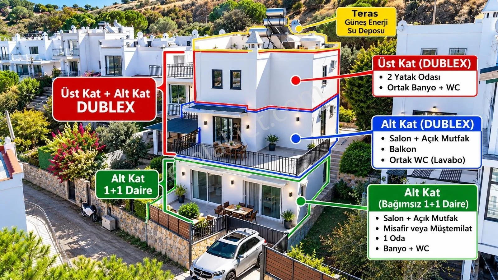 Yalıkavak Sporkentte 2 Konut Bir Arada! 2+1 Dubleks + 1+1 Daire, photo 1